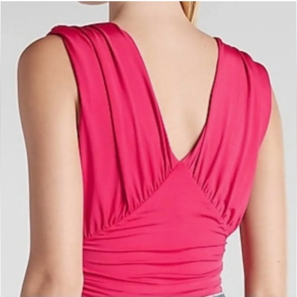 🎁 NWT Express Womens Size Small Body Contour Tank Bodysuit Pink - Picture 2 of 6